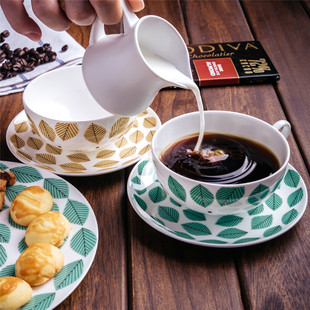 创意闺蜜下午茶陶瓷情侣咖啡杯碟套装骨瓷红茶水果茶具组件 一套