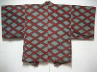 {桜月夜}日本进口 中古正装和服外套 正绢条纹柄羽织 vintage
