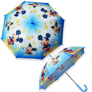 专柜正品特价迪士尼米奇米妮可爱白雪公主汽车儿童学生青少年雨伞