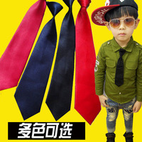 儿童领带 纯色红黑色宝宝领带 韩版 英伦服饰配件男童小领带
