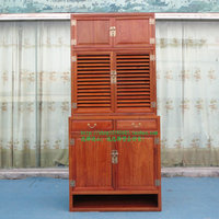 大果紫檀木鞋柜；中式红木家具；远山古典家具；缅甸花梨木家具