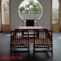 老榆木现代新中式家具实木茶桌茶台古琴桌琴案画案古筝桌仿古中式