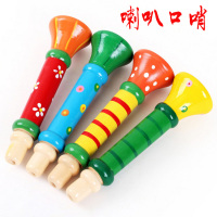 木制儿童小喇叭玩具 木质吹奏口哨乐器 婴幼儿早教益智玩具1 2岁