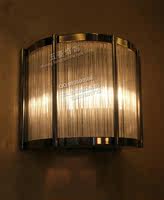 不锈钢水晶玻璃管装饰壁灯卧室床头LED壁灯酒店别墅工程软装灯具
