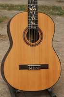 二手的红松玫瑰木全单板古典吉他，考级雕花39寸木吉他，个人闲置