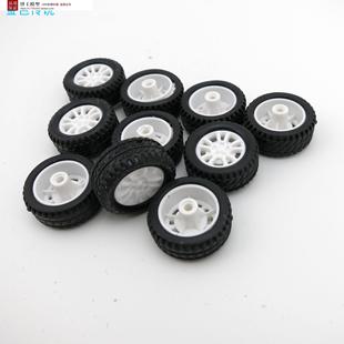 锋工模型轮胎玩具车轮子 镂空橡胶小车20*8*1.9DIY模型
