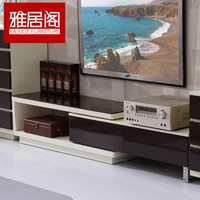 雅居阁电视柜 简约现代 钢化玻璃电视柜可伸缩电视柜 F1337