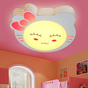 儿童房hello kitty猫吸顶灯卧室男女孩小孩房灯具饰可爱卡通LED