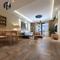 佛山仿古砖仿木客厅卧室地板木纹瓷砖简约现代乡村3d地砖600x600