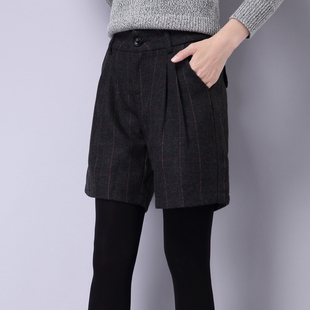 2015冬季新款韩版潮流休闲毛呢子短裤外穿大码五分裤短裤靴裤