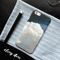 苹果8plus手机壳 时尚欧美天空云朵iPhone6s磨砂硬壳保护套7P软X