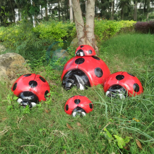 仿真动物模型七星瓢虫甲壳虫工艺品幼儿园林广场景观装饰品摆件
