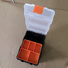 中号透明盖塑料五金工具箱 多格可拆卸盒 多功能美术收纳箱