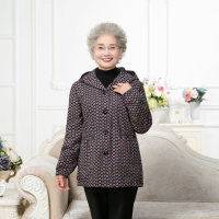 中老年服饰秋季夹克上衣适合60岁奶奶穿的开衫女外套大码妈妈女装