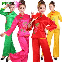 2015新款秧歌服演出服中老年秧歌服扇子舞表演服装红色民族舞蹈服