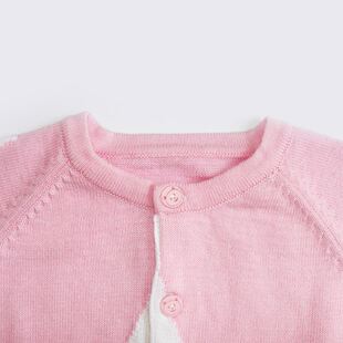 宝宝毛衣套装女0--1岁婴儿公主纯棉开衫针织衫春季衣服男6-12个月
