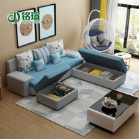 铭瑄沙发床布艺沙发可拆洗储物小户型多功能两用三人沙发客厅组合