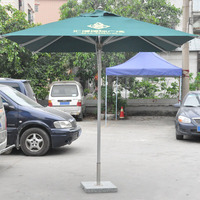 厂家直销 方形2.5*2.5高级拉丝铝大伞骨中柱户外太阳伞 广场伞