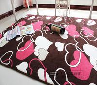 包邮珊瑚绒图案地毯卧室客厅茶几地毯门垫浴室垫长方形地毯