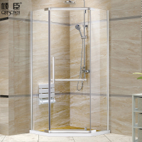 倾臣淋浴房整体铝钻石型简易卫生间玻璃隔断洗浴室浴屏定制沐浴房