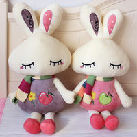 新品围巾大号小兔子公仔毛绒玩具love兔布娃娃 儿童女友生日礼品