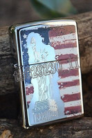 代购Zippo打火机-融合的自由女神雕像和美国国旗46396彩色玻璃