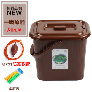 特价包邮塑料带盖方形茶水桶茶具茶盘茶桶茶渣桶排水桶带排水管