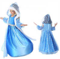 圣诞节冰雪奇缘frozen冰雪女王服装elsa女童化妆舞会表演公主礼服
