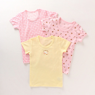 3件包邮西松屋2015新款夏女童宝宝婴儿短袖t恤纯棉超薄小兔蛋糕款