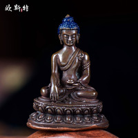 尼泊尔进口纯手工 5.5厘米 紫铜纯铜 随身小佛像 释迦牟尼佛 佛像
