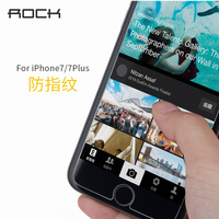 Rock iphone7钢化膜 苹果7plus硬边膜防炫光 防爆边手机玻璃贴膜