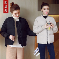 韩国棉衣女2015冬装新款加厚短款时尚小棉袄学生面包棉服立领外套