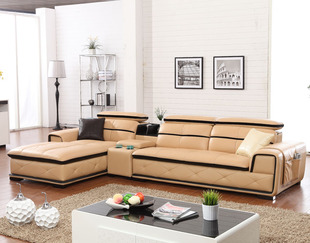 沙发 皮沙发 真皮沙发组合现代客厅转角沙发 小户型沙发