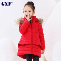 gxf正品儿童羽绒服女童中长款2015新款保暖冬装外套女大童装内胆