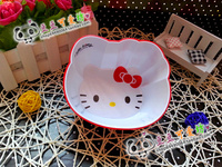 新品 出口 Hello Kitty密胺碗 猫脸碗 儿童餐具 防摔碗 米饭碗