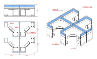 专业办公酒店家具CAD设计代画平面三维立体图布置图结构绘图制图