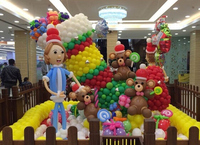 广州深圳圣诞气球造型，气球圣诞堆头，商场酒店圣诞布置气球造型