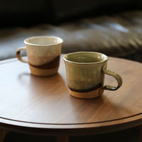 WUSANG日式创意水杯柴窑烧制陶瓷水杯手工马克杯牛奶咖啡情办公杯