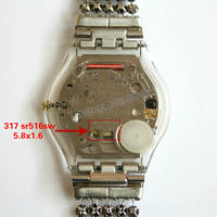swatch 斯沃琪超薄手表专用电池 317 SR516sw 5.8x1.6