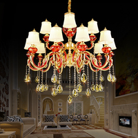 欧式奢华大气客厅餐厅大厅蜡烛创意别墅复式楼锌合金吸顶水晶吊灯