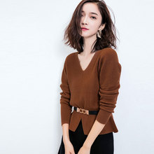 2016秋冬新款韩版时髦超柔软收腰品牌时尚毛衣打底衫女装一件代发