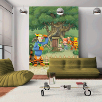 大型3D卡通壁画壁纸 儿童房幼儿园特价定制动漫背景墙纸 开心乐园