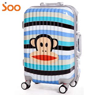 可爱卡通大嘴猴学生拉杆箱女儿童旅行箱万向轮韩国行李箱20寸24寸