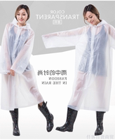 户外旅行加厚一次性雨衣 男女成人登山徒步雨披 透明加大塑料雨衣