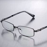 眼镜框 男眼镜架近视全框商务超轻纯钛配镜 包邮黑色 CA126 凯