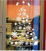特价墙贴纸 圣诞礼物 圣诞节玻璃贴装饰玻璃门圣诞树雪花圣诞老人
