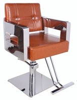 欧式大气理发椅子不锈钢扶手包边带钻复古美发椅液压椅剪发美容凳