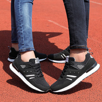 秋天11 12 13 14 15岁男孩女孩同款运动鞋中小学生黑色耐磨跑步鞋