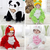 熊猫可爱宝宝连体衣加厚冬季婴儿哈衣服新生儿外出造型衣冬装保暖