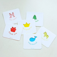 韩国文具 批发 6款创意彩色镂空折叠生日贺卡 教师节祝福卡